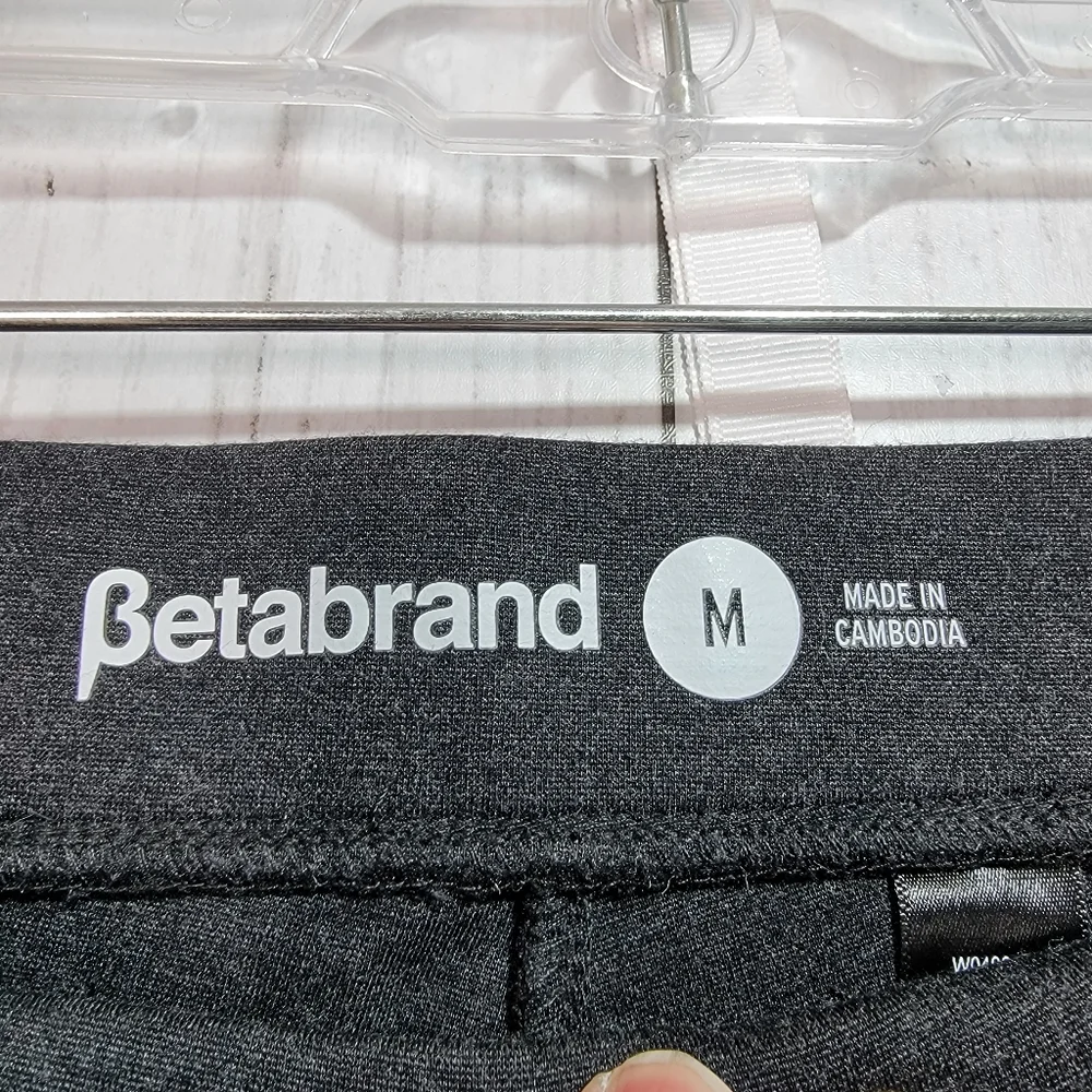 Betabrand Women’s Dark Gray Skinny Leg Classic Dress Pant Yoga Pants Size Medium - Picture 3 of 5